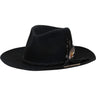 Biltmore Postino Wool Felt Fedora in Black OSFM #color_ Black OSFM