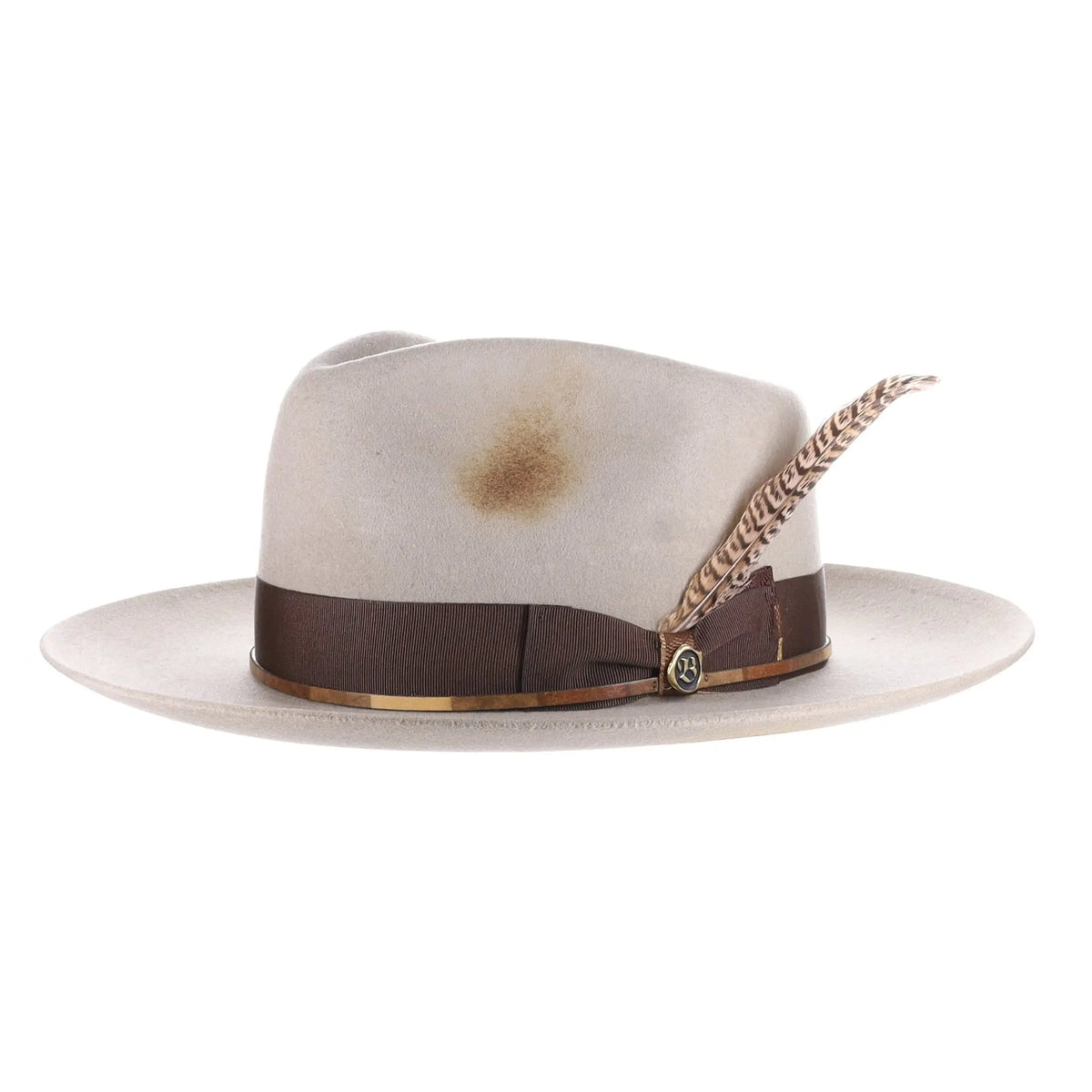 Biltmore Slicker Distressed Wool Felt Fedora Hat | DAPPERFAM display picture 1