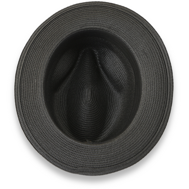 Ferrecci Tapa in Black Crushable Straw Fedora