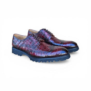 Carrucci Blucher Alligator Oxford Dress Shoe