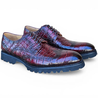 Carrucci Shoes Blucher Alligator Oxford Dress Shoe