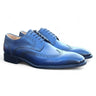 Carrucci Shoes Blucher Wingtip Oxford Dress Shoe in Navy #color_ Navy