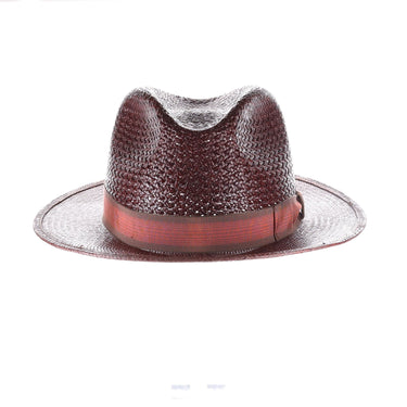 Borsalino Country in T. Medio Genuine Panama Straw Fedora Hat Made in Italy