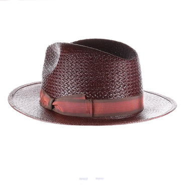 Borsalino Country in T. Medio Genuine Panama Straw Fedora Hat Made in Italy