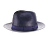 Borsalino Frederico in Navy Genuine Panama Fedora Hat Made in Italy in Navy #color_ Navy