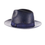 Borsalino Frederico in Navy Genuine Panama Fedora Hat Made in Italy