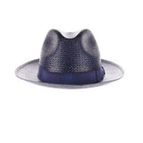Borsalino Frederico in Navy Genuine Panama Fedora Hat Made in Italy