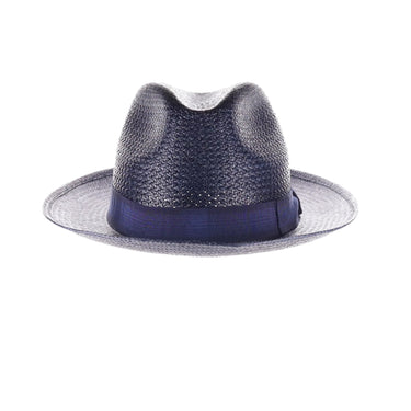 Borsalino Frederico in Navy Genuine Panama Fedora Hat Made in Italy