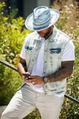 Bruno Capelo Bourbon Wide Brim Straw Fedora