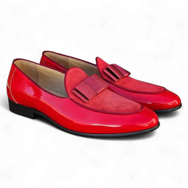 Carrucci Shoes Bow Tie Patent Leather Oxford in Red