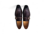 Carrucci Shoes Braided Bit Loafer Brown Leather