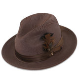 Ferrecci Tapa in Brown Crushable Straw Fedora