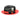 Bruno Capelo Belvedere 2-Tone Straw Fedora Hat Snap Brim in Black / Red #color_ Black / Red