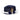 Bruno Capelo Belvedere 2-Tone Straw Fedora Hat Snap Brim in Navy Blue / White #color_ Navy Blue / White