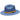 Bruno Capelo Cali Wide Brim Pinch Front Straw Fedora in Denim Blue / Brown