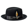 Bruno Capelo Florence Wool Felt Fedora Hat in Black #color_ Black