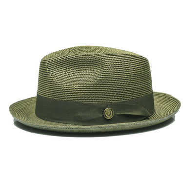 Bruno Capelo Francesco Timeless Straw Fedora in Olive