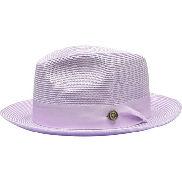 Bruno Capelo Francesco Timeless Straw Fedora in Lavender