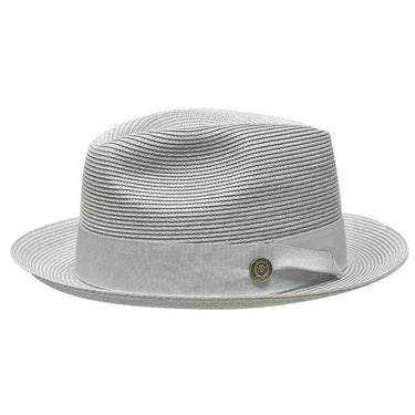 Bruno Capelo Francesco Timeless Straw Fedora in Grey