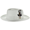 Bruno Capelo Gambler Wide Brim Straw Gambler in White