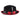 Bruno Capelo Gatsby Pinch Front Wool Fedora in Black / Red