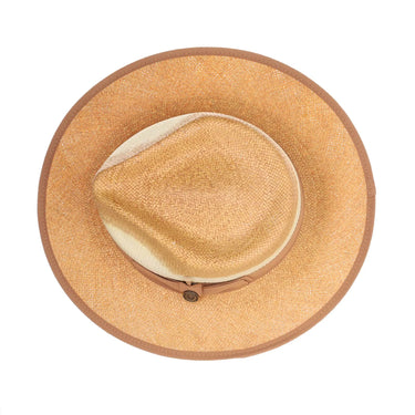 Bruno Capelo Gian Pinch Front Wide Brim Straw Fedora in #color_