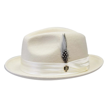 Bruno Capelo Giovani Crushable Wool Fedora in Ivory
