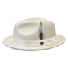 Bruno Capelo Giovani Crushable Wool Fedora in Ivory #color_ Ivory