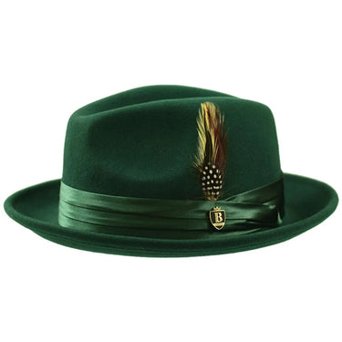 Bruno Capelo Giovani Crushable Wool Fedora in Emerald Green