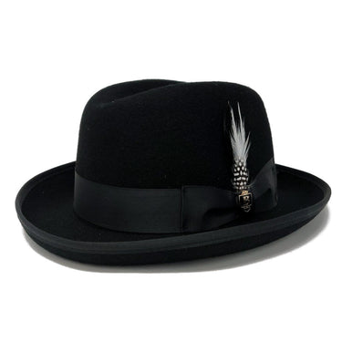 Straw Godfather Hat by Bruno Capelo Black / S