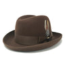 Bruno Capelo Godfather Wool Homburg in Brown #color_ Brown