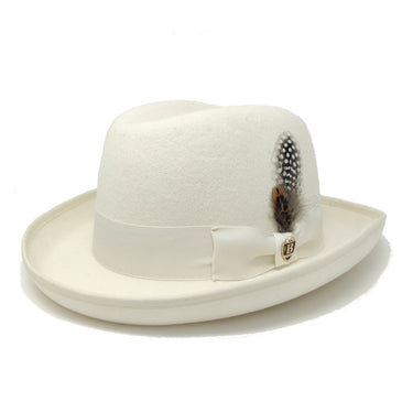 Bruno Capelo Godfather Wool Homburg in Winter White