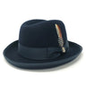 Bruno Capelo Godfather Wool Homburg in Navy #color_ Navy
