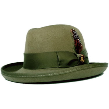 Bruno Capelo Godfather Wool Homburg in Olive