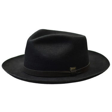Bruno Capelo Ivy League Wool Teardrop Crown Fedora in Black