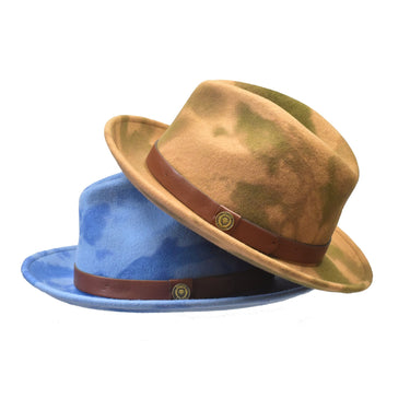 Bruno Capelo Kayden Hand-dyed Wool Pinch Front Fedora in