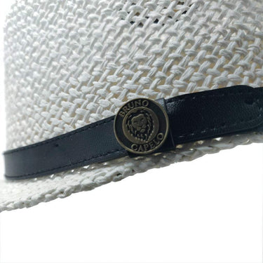Bruno Capelo Legionnaire Leather (Straw) Straw w/ Leather Band Dress Cap in #color_