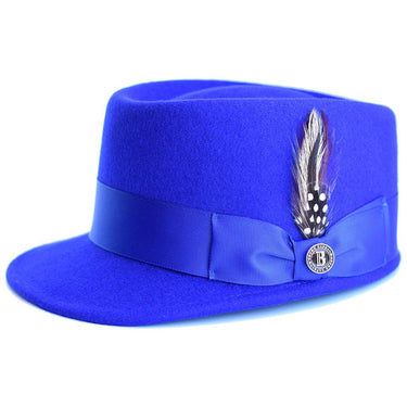 Bruno Capelo Legionnaire OG Solid Colored Wool Dress Cap in Royal