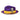 Bruno Capelo Lorenzo Pinch Front Wool Fedora in Purple / Gold