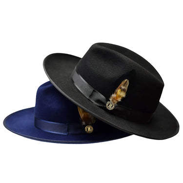 Bruno Capelo Melrose Wide Brim Wool Felt Fedora Hat in
