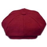 Bruno Capelo Melton Wool Newsboy Cap in Burgundy