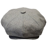 Bruno Capelo Melton Wool Newsboy Cap in Graphite Grey