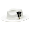 Bruno Capelo Michaelangelo Wide Brim Straw Fedora in White