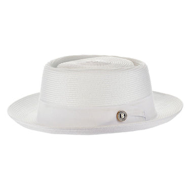 Bruno Capelo Monoco Straw Pork Pie in White