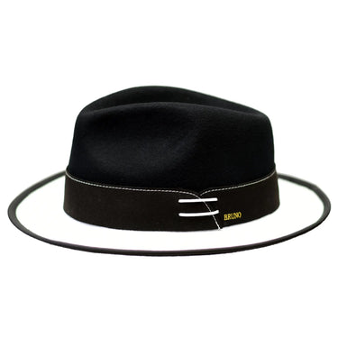 Bruno Capelo Outcast 2-Tone Wool Fedora in Black / White