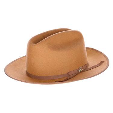 Bruno Capelo Outlaw Wool Felt Western Hat in Walnut #color_ Walnut