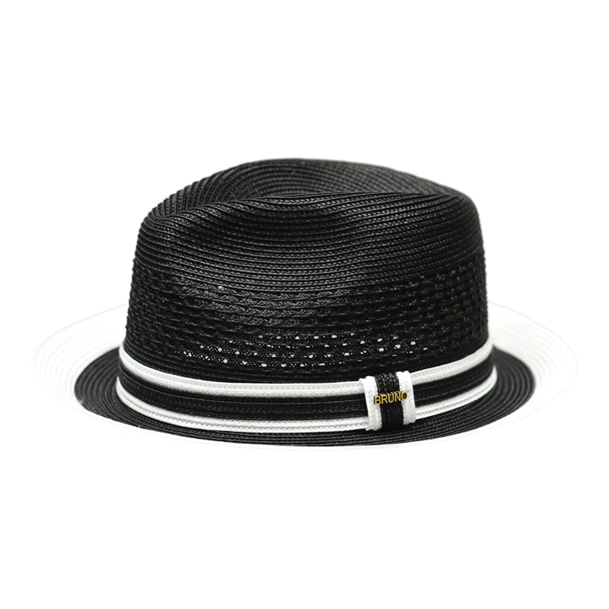 Vintage Hat! Aminta italiano Superior Fedora, unique!!!(SKU 222) Rene Two-Tone Panama Straw Fedora Hat – Village Hat Shop main image 2