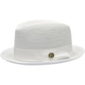 Bruno Capelo Romeo Center Dent Straw Fedora in White