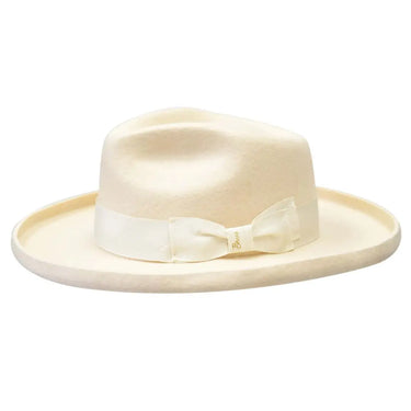 Bruno Capelo The Rebel Wide Brim Wool Fedora in Bone