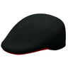 Bruno Capelo Tyson Red Bottom Wool Ivy Cap in Black / Red #color_ Black / Red